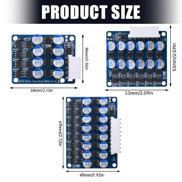 3A 4S/6S/8S Industrial Low Power Battery Active Equalization Balancer Capacitive Energy Transfer Active Board Accessories