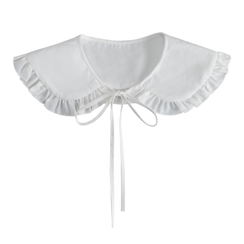 

Женский стиль преппи для куклы, многоярусные оборки, ложный воротник, накидка на плечи, студенческая, регулируемый бант из ленты, базовая рубашка S 1