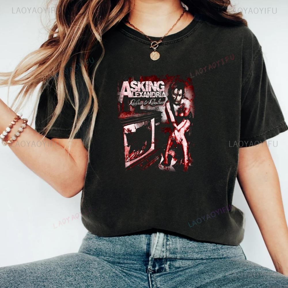 Men's Shirt - Asking Alexandria Printed T-Shirt - Short-Sleeved Shirt for Men and Women - Y2K T