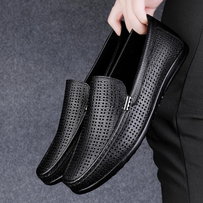 Genuine Leather All-match Breathable Loafers Fashion Men Shoes Mens Casual Moccasin Comfortable High Quality Driving Boat Shoes