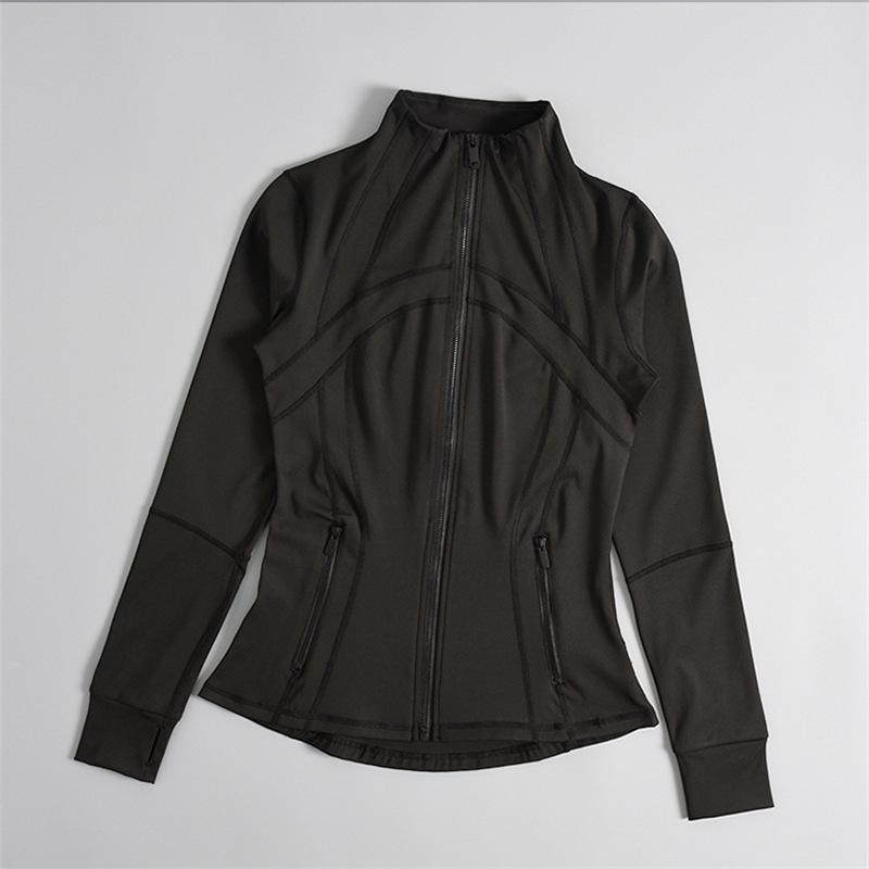 

Naked Feel Full Zip Pilates Yoga Jacket - Women s Long Sleeve Slimming Stand-Up Collar for Fitness, Cycling & Sports Training XL чорний