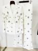 2025 Fashionable Rhinestone & Beadwork Suit: Jacket & Flared Pants Set