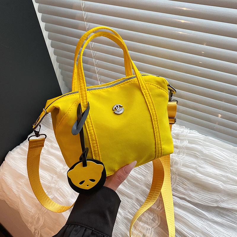 

Новая нишевая мини-сумка-тоут цвета макарон, простая и модная наплечная сумка-мессенджер для женщин жёлтый