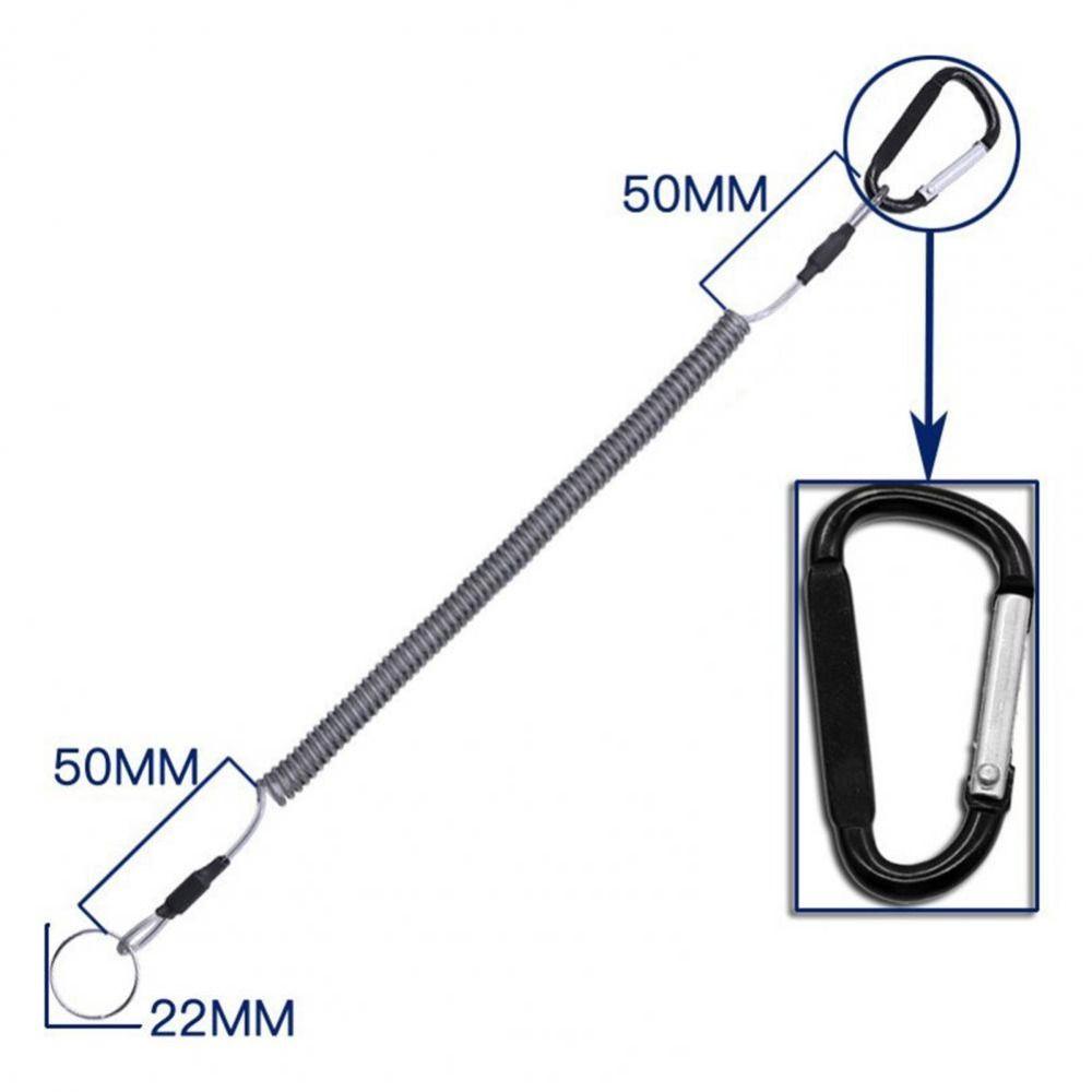 Pen Lanyard Hard Hat Lanyard Spring Elastic Rope Fishing Lanyards Spiral Coiled Lanyard Safety Rope