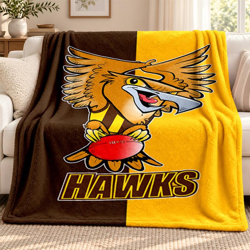 Manta dos Hawthorn Hawks Manta de Flanela Macia Aconchegante Plush Throw para Sofá Cama Leve Decoração de Casa Acampamento ao Ar Livre