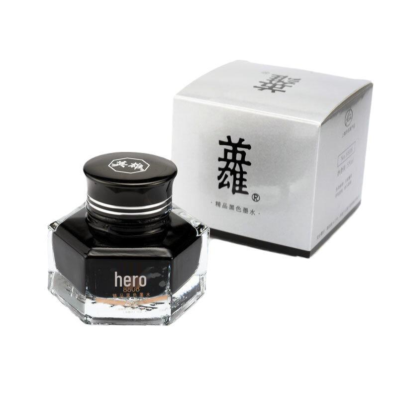 Hero Gold Fountain Pen with Special Non-Clogging, Non-Carbon Ink: Black 234, Red 200, Blue-Black 440.