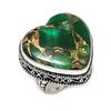 Natürlicher Kupfergrüner Turmal 925 Sterling Silber Schmuck Ringgröße 8.5 ETC-13892