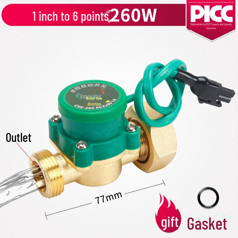 1-Inch Water Flow Sensor Switch for Household Hot and Cold Water Booster Pump Controller