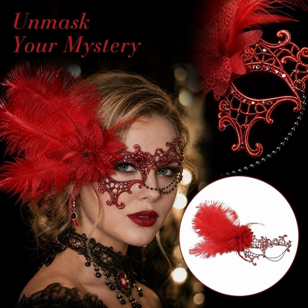 Unisex Eye with Feather and Lace for Masquerade Ball Party Decoration
