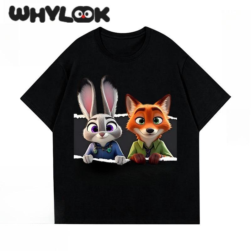 WHYLOOK baju t pakaian kanak lelaki short sleeved t-shirt from Zootopia, designed by Nick and Judy 150
