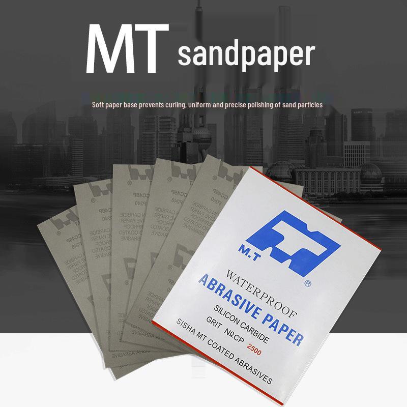 MT CC45p Black Sandpaper, 1000-5000 Grit, Dry/Wet Use for Woodworking, Furniture, Rosewood