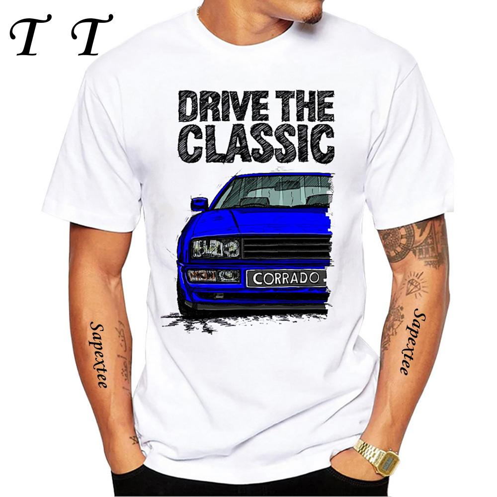90's Drive The Classic Corrado T-Shirt Summer Men Short Sleeve Hip Hop Boy Casual White Tops Le
