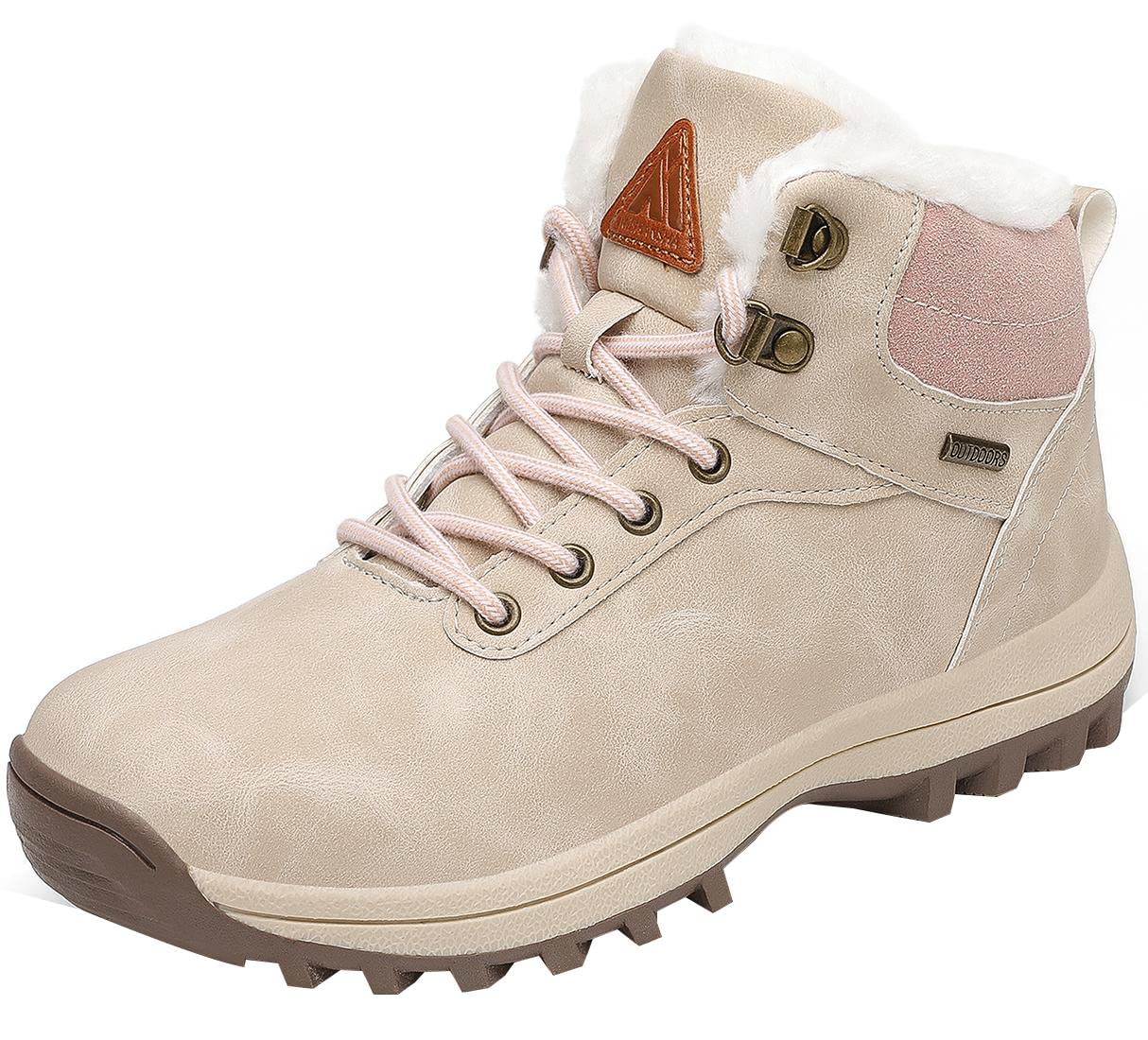 

Мишанша и Зимний Снежный Боа Толстые для и Размер Бежевые Мужские Женские Ботинки, Водонепроницаемые, Теплые, Подкладка, Нескользящая, Подошва, Легкие, Для Пеших Прогулок, Треккинга, бежевый