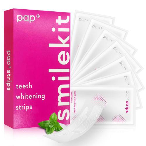 Whitening Strips for Home Teeth Whitening, Peroxide-Free, White Bright Packs, Regular Cleaning, Easy Removal, Highly Effective Teeth Whitening, Pain-F