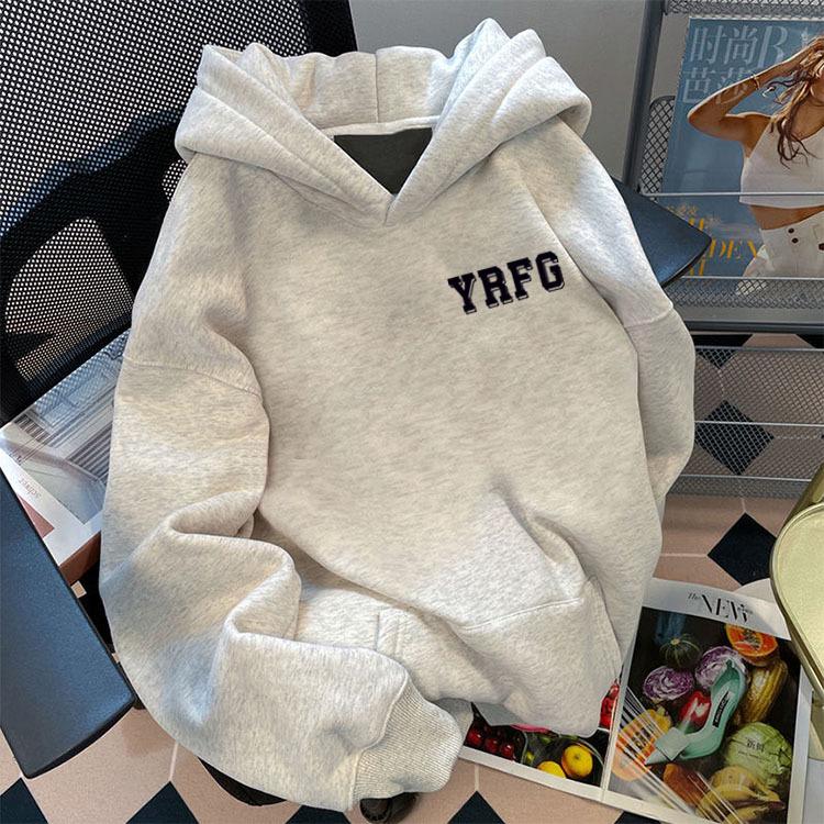 

500G Thick Unisex College Style Hooded Sweatshirt for Autumn/Winter Large