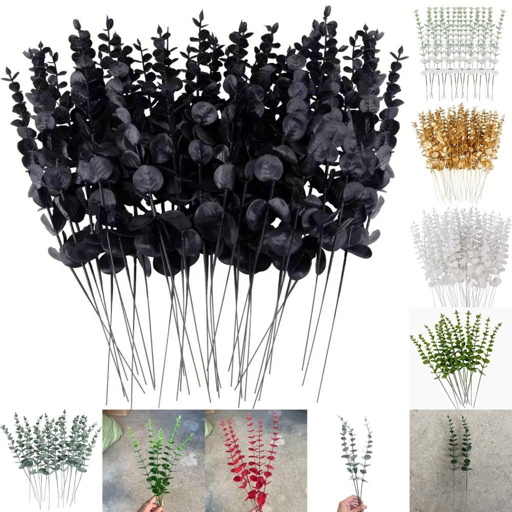 Artificial Eucalyptus Spp Leaves With Plastic Material For Event Decor And Holiday Arrangements