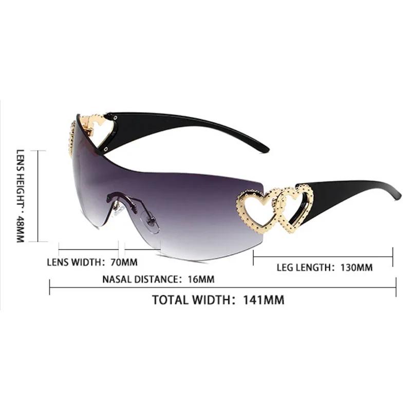 Nowe okulary przeciwsłoneczne Y2K Joined Body Damskie markowe okulary przeciwsłoneczne Designerskie modne damskie okulary sportowe Outdoor UV4