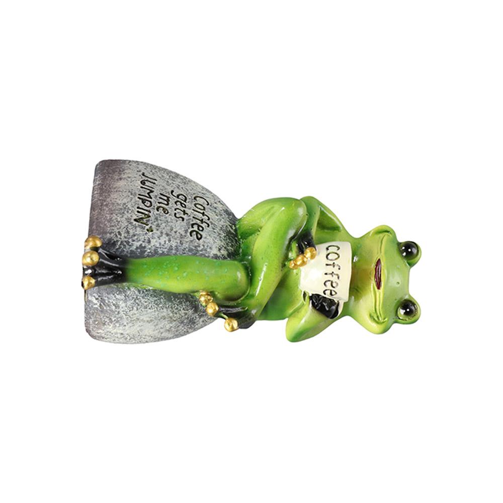 Frog Sitting On Stone Personalized Collectible Frog Statue Mascot Frog  Figurine Garden Decoration