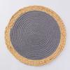 Handwoven Coaster Heat-Resistant Round Placemats Natural Non-Slip Coaster Eco-Friendly Table Decor for Home Kitchen Dining