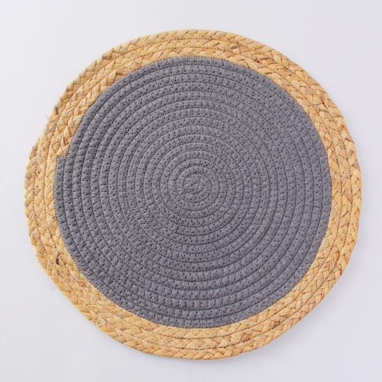 Handwoven Coaster Heat-Resistant Round Placemats Natural Non-Slip Coaster Eco-Friendly Table Decor for Home Kitchen Dining