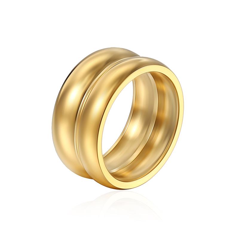 High-End Minimalist Glossy Stainless Steel Women's Ring