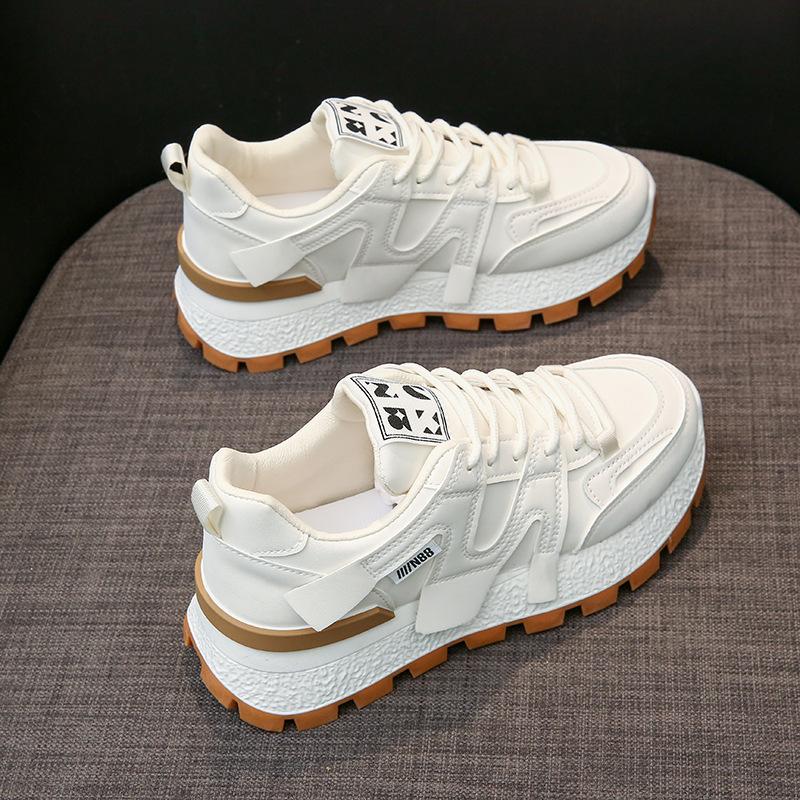 With Skirt, Little White Shoes, Women's Platform 2025 New Spring Platform Sports Shoes, Casual and Versatile Women's Shoes