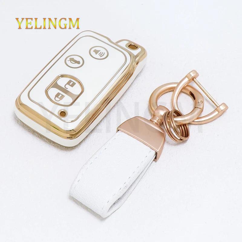For Toyota Rav4 Land Cruiser Camry Aqua Prado Corolla Prius 2 3 4 Buttons Tpu Car Key Case Cover Keyless Remote Fob 2013 2014