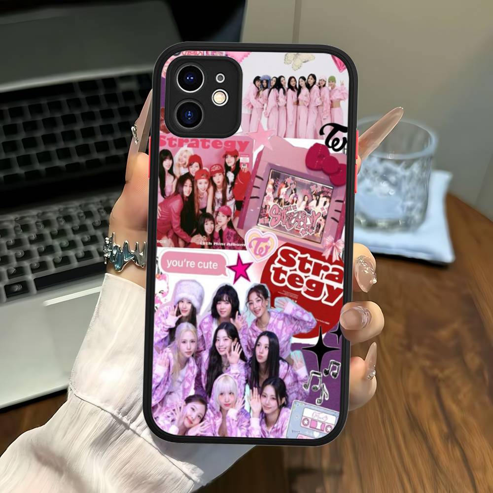 Kpop T-TwiceS Phone Case For Iphone 16 14 15 16 13 12 11 16 Pro Max X XS MAX Plus Cover Matte TPU