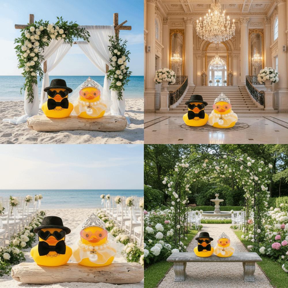 Funny Wedding Little Duck Decorations Bride Groom Party Supplies  Commemorative Gift