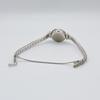 Used Good Condition [operating/battery Replaced] ORIENT Bracelet Watch Bangle Silver Stone