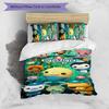 3-teiliges Octonauts Muster Bettwäsche-Set Bettbezug-Set enthält Bettbezug & Kissenbezüge, perfekte Ganzjahres-Schlafzimmerdekoration & Geschenk