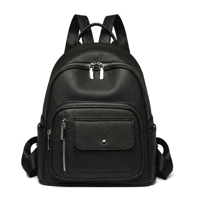 Schoolbag1011 New PU Large Capacity Casual Backpack Fashion Going Out Women's Backpack Student Bag