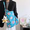 Spring New Floral Bag Romantic Spring Floral Cloth Bag Versatile Japanese Thin Student Shoulder Bag Messenger Bag