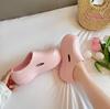 Pink chef shoes 2025 summer new heightening muffin platform slippers women wear ugly cute bag head hole shoes