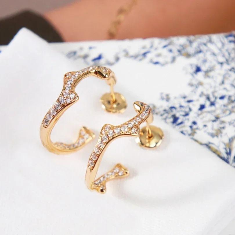 Musla Vintage Hot Sale Earrings for Women Fine Quality Vine Zircon Eardrop Luxury Jewelry Fashion Designer Women's Ear Stud
