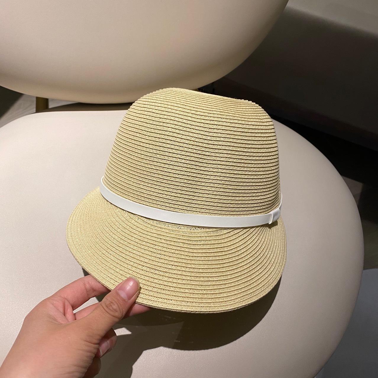 

Соломенная кепка с удлиненным козырьком для женской летней защиты от УФ-лучей, защиты от солнца, солнцезащитный козырек для показа лица, маленькая жокейская шляпка, тренд Adult (56-58cm) бежевый