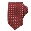 [Michiko London] Brand Necktie, Made in Japan, 100% Silk, Jacquard Weave, Small Pattern (Pattern A: Red)
