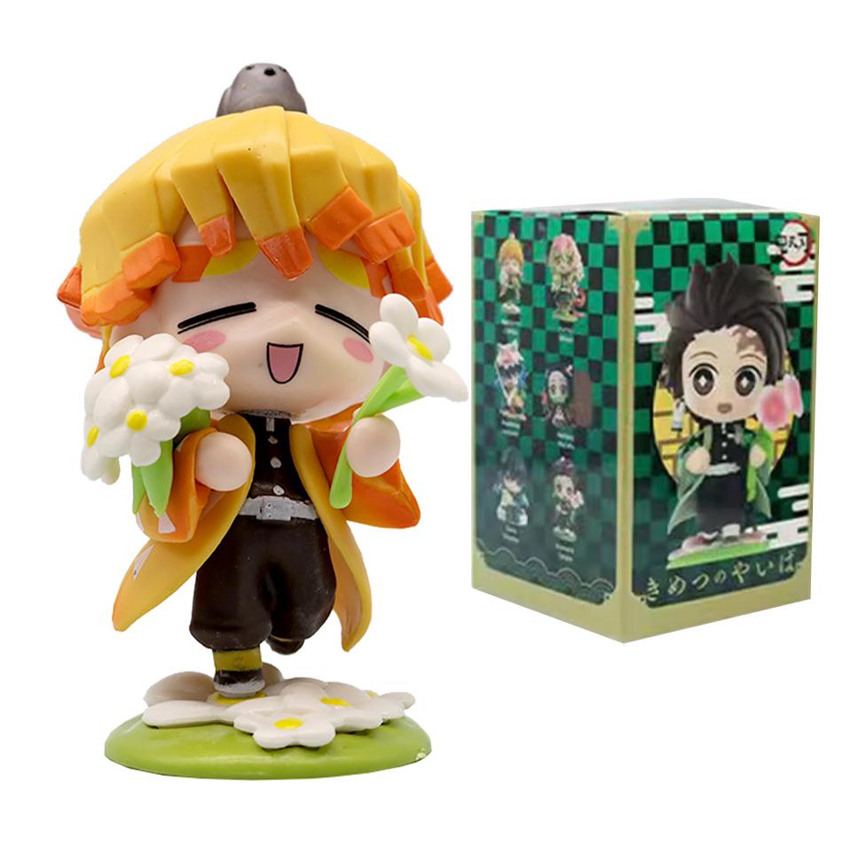 Anime Demon Slayer 6Pcs/Set Small Figure Boxed Character Multiple Combination Sets Cute Anime Toy Gift Collection Decoration PVC