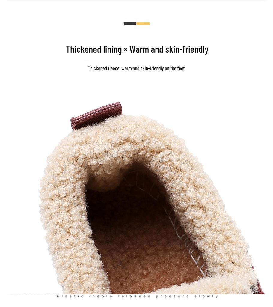 Women's Fashion Snow Boots, Warm Ankle Boots with Soft Soles, Velvet-Lined, Cold-Proof, Thick Cotton, Comfortable Footwear.