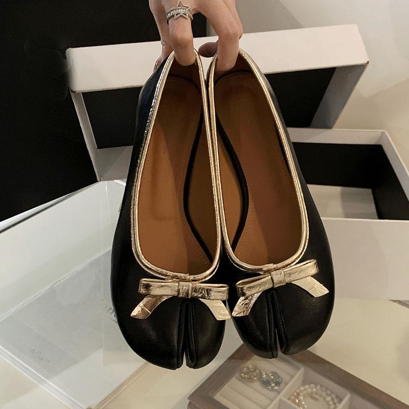 Fashion Fashion Strange Toe Footwear Shallow Flats Slip On Shoes For Women Summer Spring Female Butterfly-Knot Ladies Flats Shoes