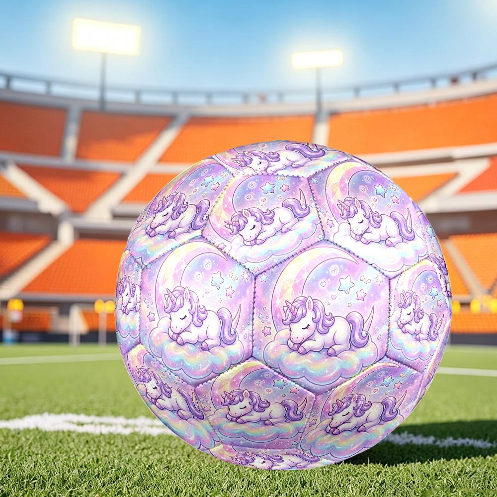 1 Pallone da Calcio a Tema Unicorn Dreams, Taglia 5, Materiale PVC Leggero, Pallone da Calcio per Allenamento all'Aperto Regalo. q6224
