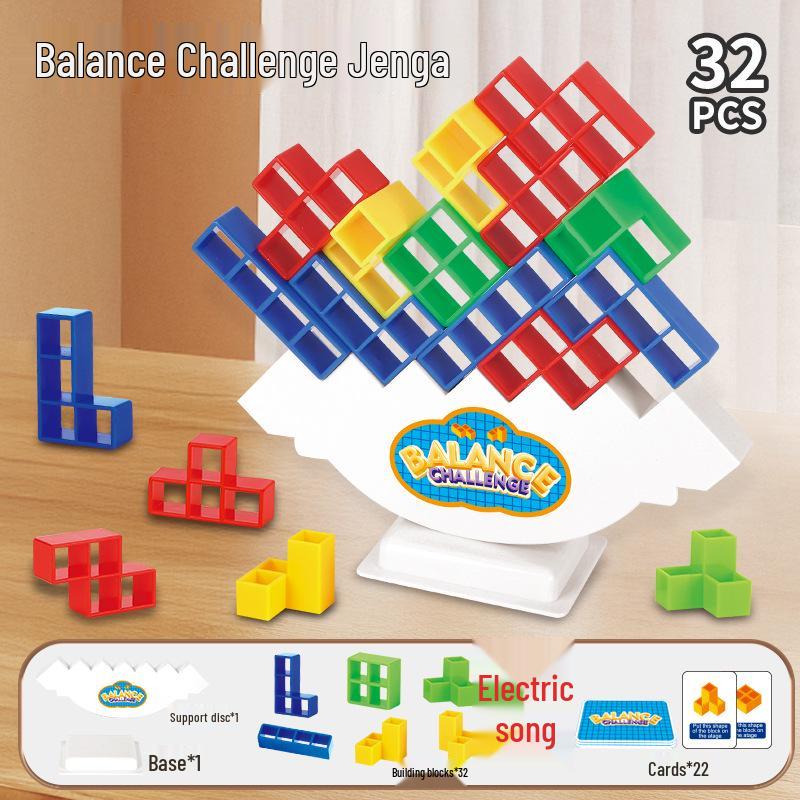 Cross-border Wobbling Tower: Russian Blocks Stacking Game for Kids
