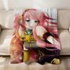 Anime Girl Cute Virtual Singer m-Megurine L-Luka Soft Warm Plush Blanket Dormitory Sofa Living Room Hogar Bedroom Gift Nap Home