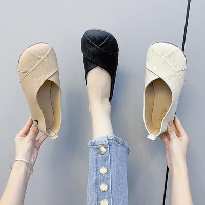 Spring Autumn Soft Soled Women's Single Shoes Casual Plus Solid Color Flat Fashion Non Slip Footwear Comfort Light Ladies Shoes