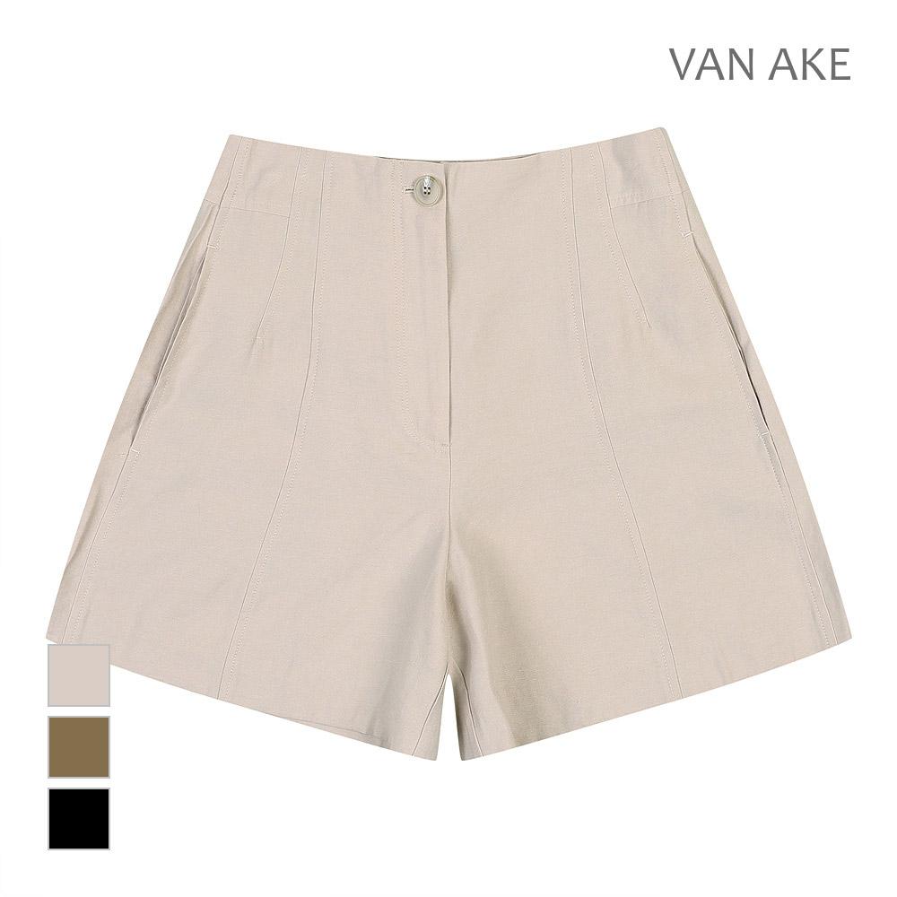 VANAKE Front Slit Linen Shorts_Vb38Slud03Z
