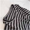 American lazy style loose casual black striped long-sleeved T-shirt 2026 new Korean version fashion versatile top women