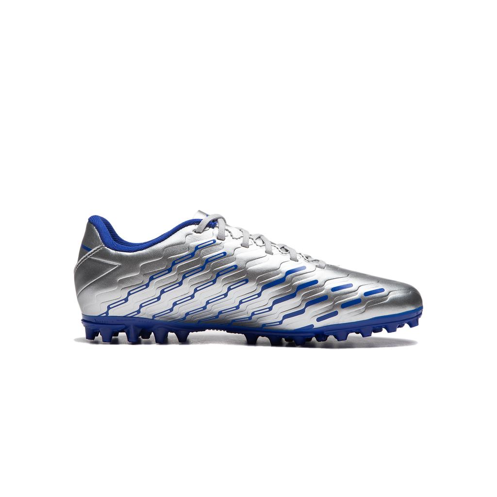 Li Ning Kids Sports Comfortable Color Block Stitching Youth Football Shoes Kids Football Shoes Silver YKGU016-7