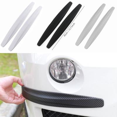 2pcs/set Universal  Car Bumper Carbon Fiber Rubber Bumper Protection Car Anti-collision Strip