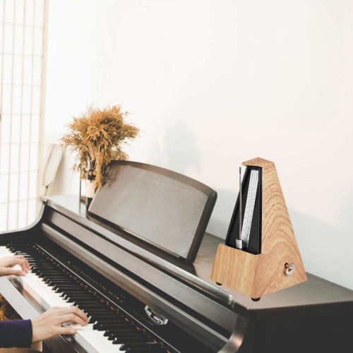 Aiwend Metronom, Holz-Turm-Metronom mit hellem Holzmaserungsdesign für Anfänger und Kinder