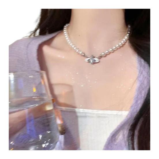 Women Faux Pearl Choker Beaded Choker Elegant Necklace Dainty Retro Necklace Gift for Wife Girlfriend Daily Wear Party Date Jewelry